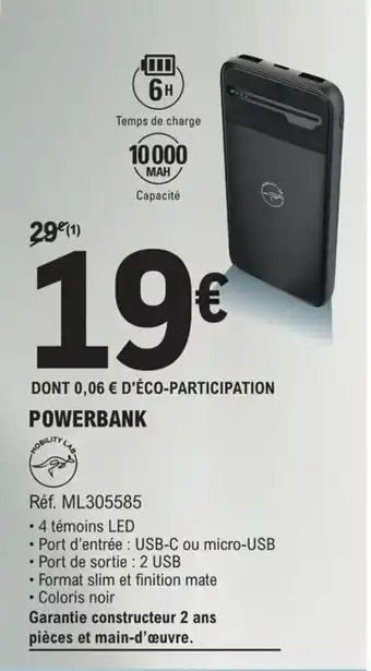 E.Leclerc POWERBANK offre