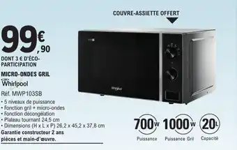 MICRO-ONDES GRIL Whirlpool