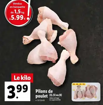 Lidl Pilons de poulet (3), (5) ou (6) offre