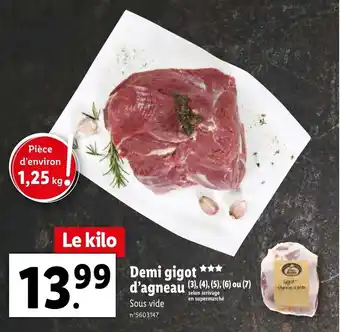 Lidl Demi gigot ** offre