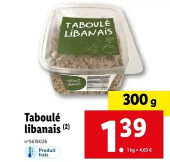 Lidl Taboulé libanais (2) offre