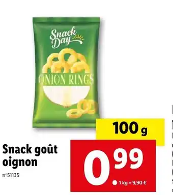 Snack goût oignon