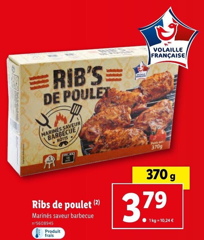 Promo Ribs de poulet (²) chez Lidl