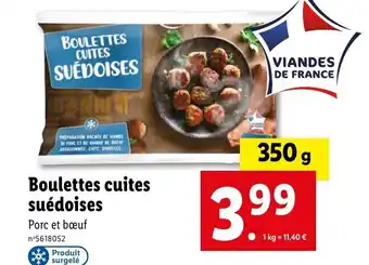 Boulettes cuites suédoises