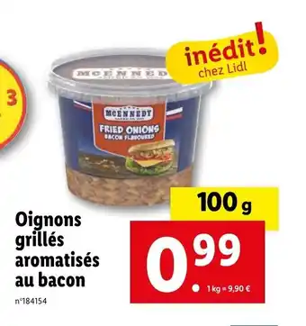 Lidl Oignons grillés aromatisés au bacon offre
