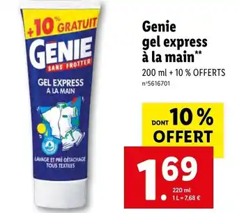 Lidl Genie gel express à la main** offre