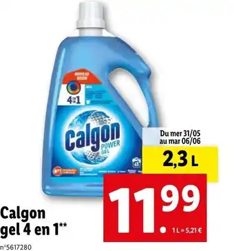 Lidl Calgon gel 4 en 1** offre