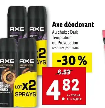 Axe déodorant