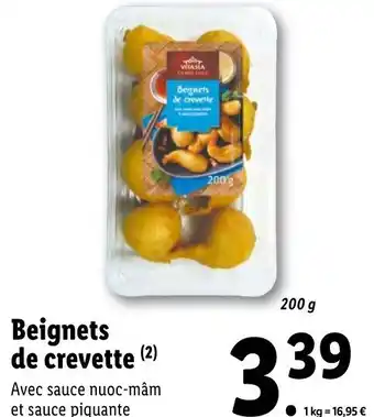 Lidl Beignets de crevette (²) offre
