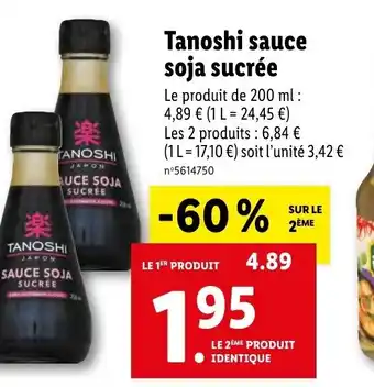 Tanoshi sauce soja sucrée