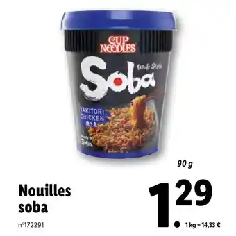 Lidl Nouilles soba offre