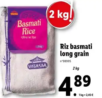 Lidl Riz basmati long grain offre