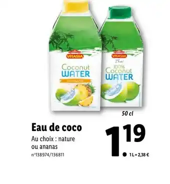 Eau de coco Au choix nature