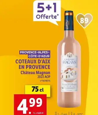 Lidl COTEAUX D'AIX EN PROVENCE Château Magnan 2022 AOP offre