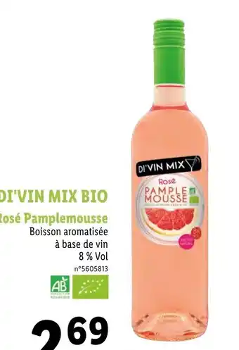 Lidl DI'VIN MIX BIO Rosé Pamplemousse offre