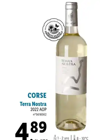 Lidl CORSE Terra Nostra 2022 AOP n°5618362 offre