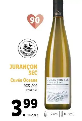 Lidl JURANÇON SEC CUVEE OCEANE offre