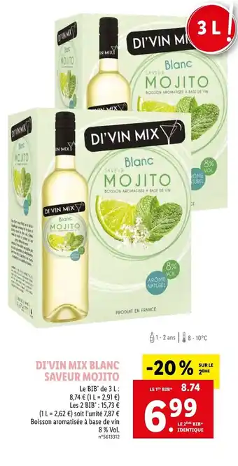 Lidl DI'VIN MIX SAVEUR MOJITO offre