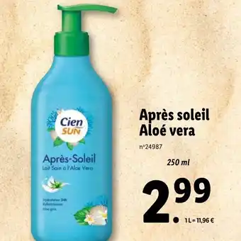 Lidl Après soleil Aloé vera offre