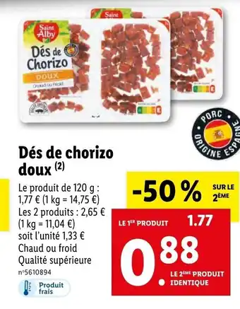 Dés de chorizo doux (2)