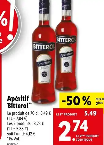 Lidl Apéritif Bitterol** offre