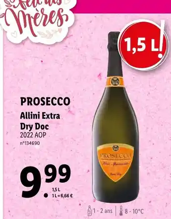 Lidl PROSECCO Allini Extra Dry Doc offre