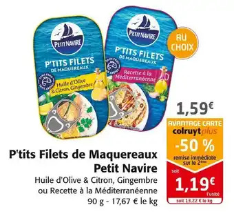 Colruyt Petit navire p'tits filets de maquereaux offre