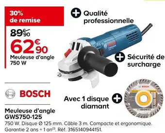 Meuleuse dâangle gws750-125