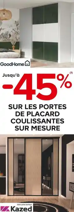 Castorama Jusqu’à -45% sur les portes de placard coulissantes sur mesure offre
