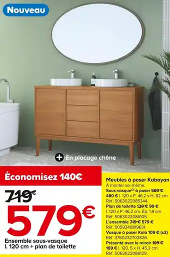 Castorama Meubles à poser kabayan offre