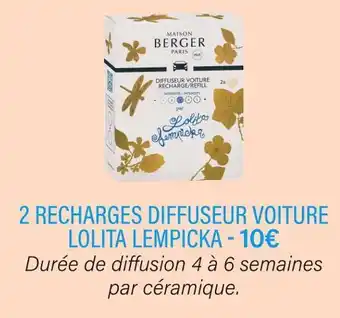 Lolita lempicka 2 recharges diffuseur voiture