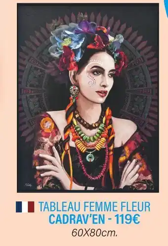 Tableau femme fleur cadravâen