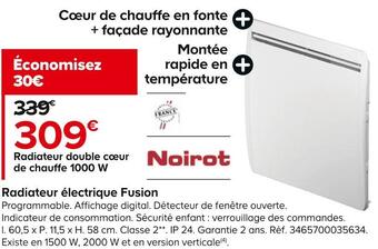 Noirot radiateur électrique fusion