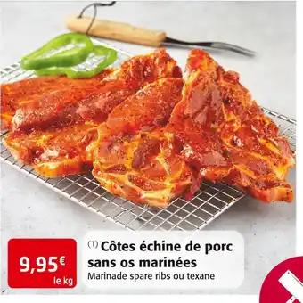 Colruyt Côtes échine de porc sans os marinées offre