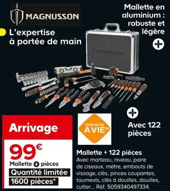 Magnusson mallette + 122 pièces