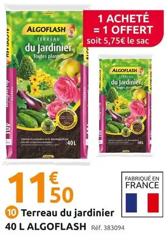 Algoflash terreau du jardinier 40 l