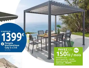 Mr Bricolage Pergola bioclimatique caly offre