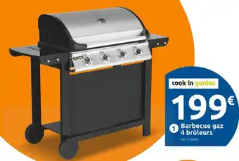 Cookâin garden barbecue gaz 4 brĂ»leurs