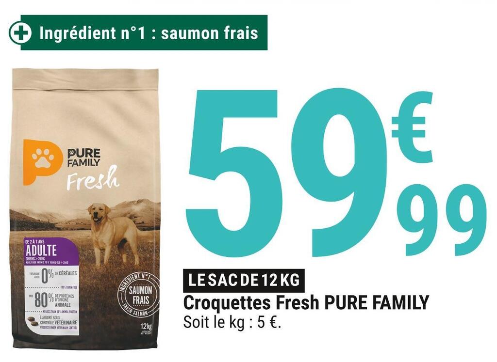 Promo Pure family croquettes fresh chez Gamm vert