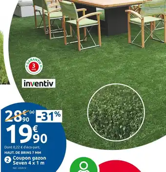Mr Bricolage Inventiv coupon gazon seven offre