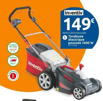 Mr Bricolage Inventiv tondeuse électrique poussée e1637p offre