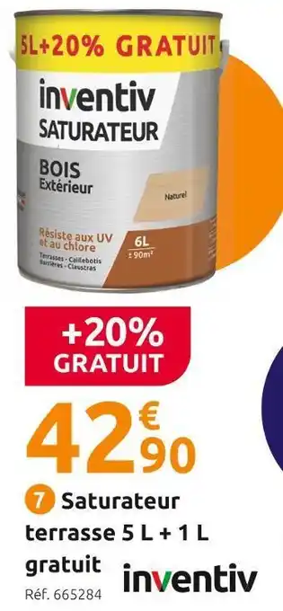 Mr Bricolage Inventiv saturateur terrasse 5 l + 1 l gratuit offre