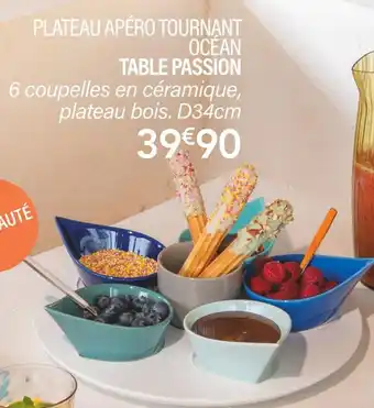 Ambiances & Styles Table passion plateau apéro tournant océan offre