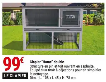 Gamm vert Clapier home double offre