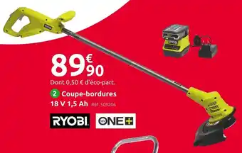 Mr Bricolage Ryobi one+ coupe-bordures rlt1825m15s 18 v offre