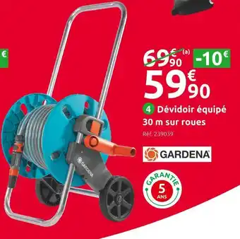 Gardena dévidoir équipé aquaroll s