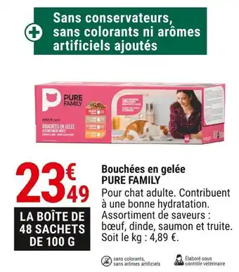 Gamm vert Pure family bouchées en gelée offre
