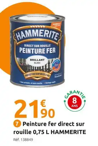 Hammerite peinture fer direct sur rouille 0,75 l