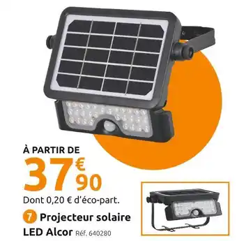 Mr Bricolage Projecteur solaire led alcor offre