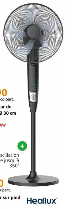Mr Bricolage Heallux ventilateur sur pied offre